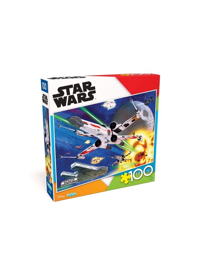 Buffalo Games - Star Wars - Wing Assault - 100 Piece Jigsaw Puzzle for Families Challenging Puzzle Perfect for Game Nights - Finished Puzzle Size is 15.00 x 11.00