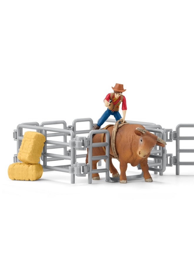 Schleich Rodeo Show 42-Piece Rodeo Toys Playset with Cowboy Toys and Cowgirl Toys with Barrel Racing, Western Riding and Calf-Roping Cow Toys