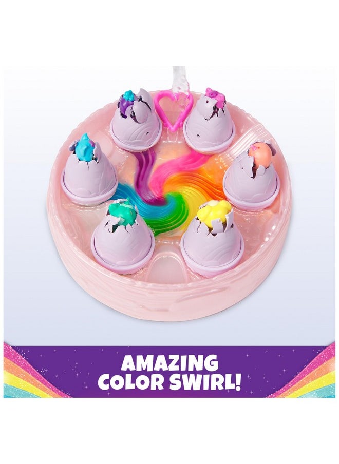 Hatchimals Alive, Rainbow Hatchery Toy with 6 Mini Figures in Color Reveal Eggs & 10+ Accessories, Kids Toys for Girls & Boys Ages 3+