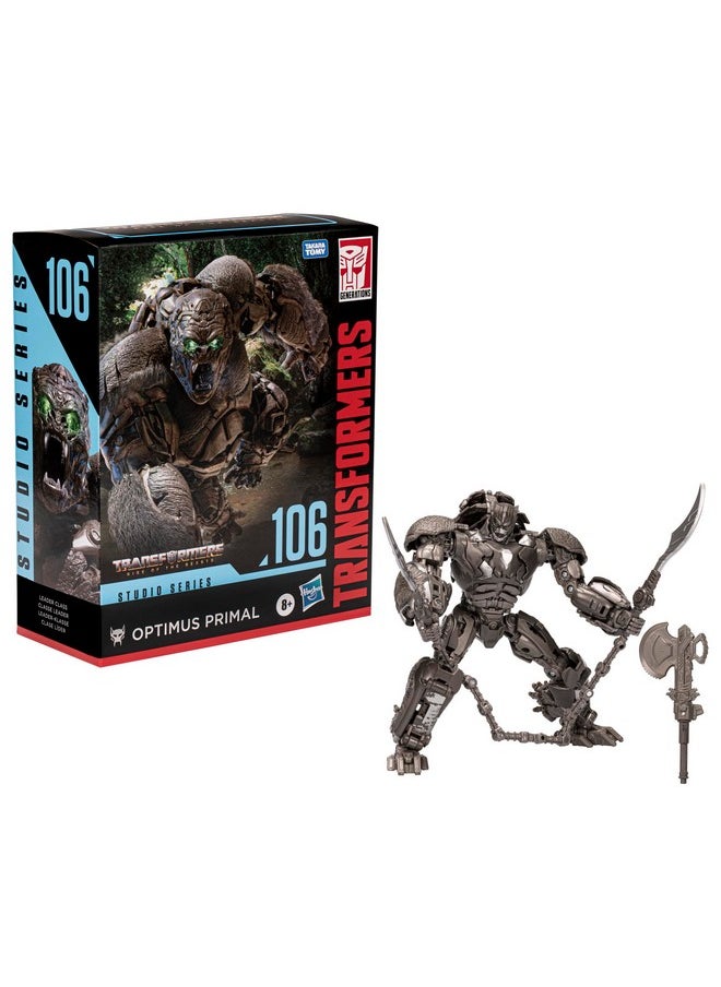 Transformers Toys Studio Series Leader Rise of The Beasts 106 Optimus Primal Toy, 8.5-Inch, Action Figure for Boys and Girls Ages 8 and Up