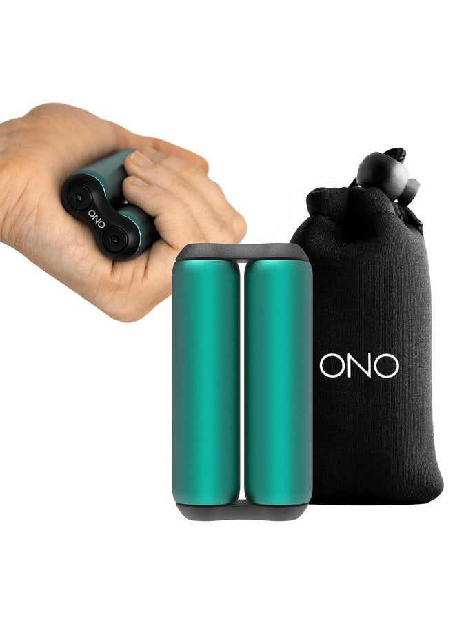 ONO Roller - Handheld Fidget Toy for Adults | Help Relieve Stress, Anxiety, Tension | Promotes Focus, Clarity | Compact, Portable Design (Junior Size/Aluminum, Teal)