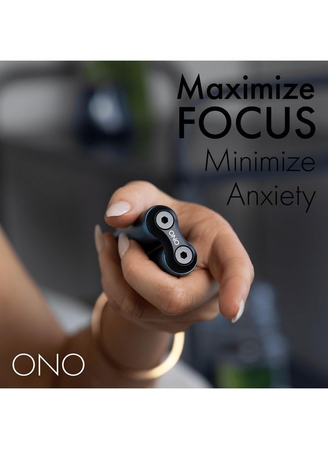 ONO Roller - Handheld Fidget Toy for Adults | Help Relieve Stress, Anxiety, Tension | Promotes Focus, Clarity | Compact, Portable Design (Junior Size/Aluminum, Teal)