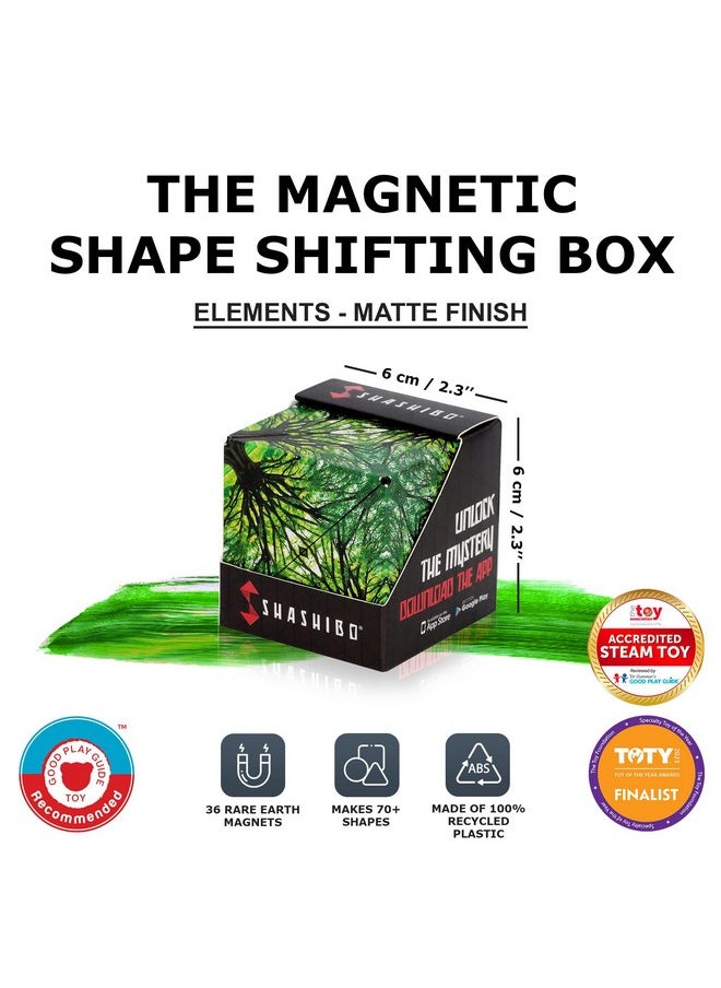 SHASHIBO Shape Shifting Box - Award-Winning, Patented Fidget Cube w/ 36 Rare Earth Magnets - Transforms Into Over 70 Shapes, Download Fun in Motion Toys Mobile App (Original Series - Elements)