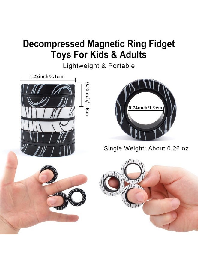 3 Pcs Magnetic Rings Fidget Toys for Teens,Adults & Kids|Toys for 8 9 10 11+ Year Old Boy & Girl|Fidget Toy Pack for Boys|Coolest Halloween Toys Gifts for Teen Boys