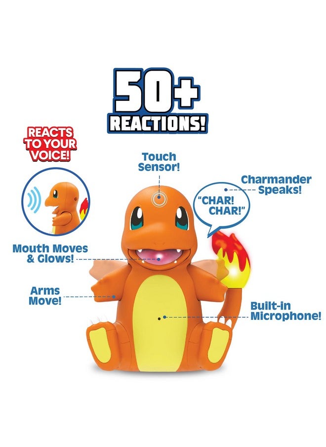 Pokémon Electronic & Interactive My Partner Charmander- Reacts to Touch & Sound, Over 50 Different Interactions with Movement and Sound - Charmander Dances, Moves & Speaks - Gotta Catch ‘Em All