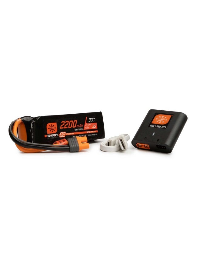 Spektrum Smart G2 Powerstage Air Bundle: 3S 2200mAh LiPo Battery / S120 Charger, SPMXPSA200