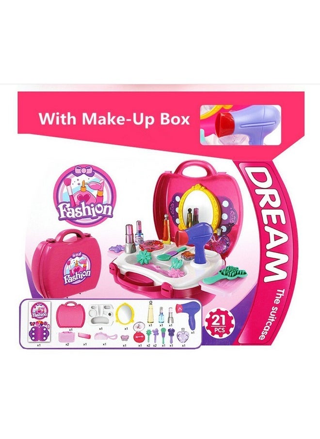 Toyshine Carry Along Beauty Set Toy with Briefcase and Accessories, (Multicolour)