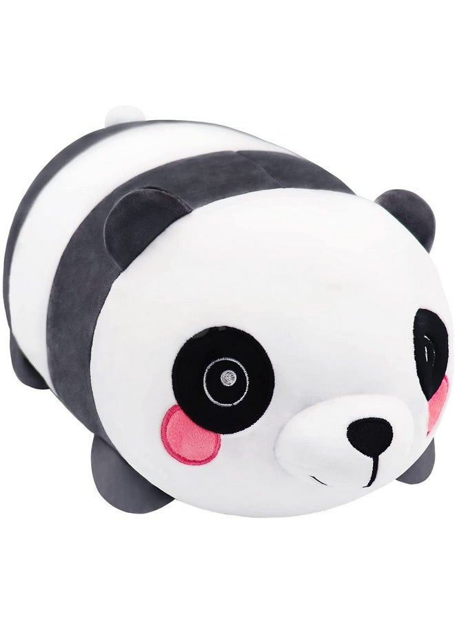 Tickles Super Soft Stuffed Plush Long and Round Animal Panda Pillow Plushie Toy for Kids Room (Size: 30 cm Color: Black and White)