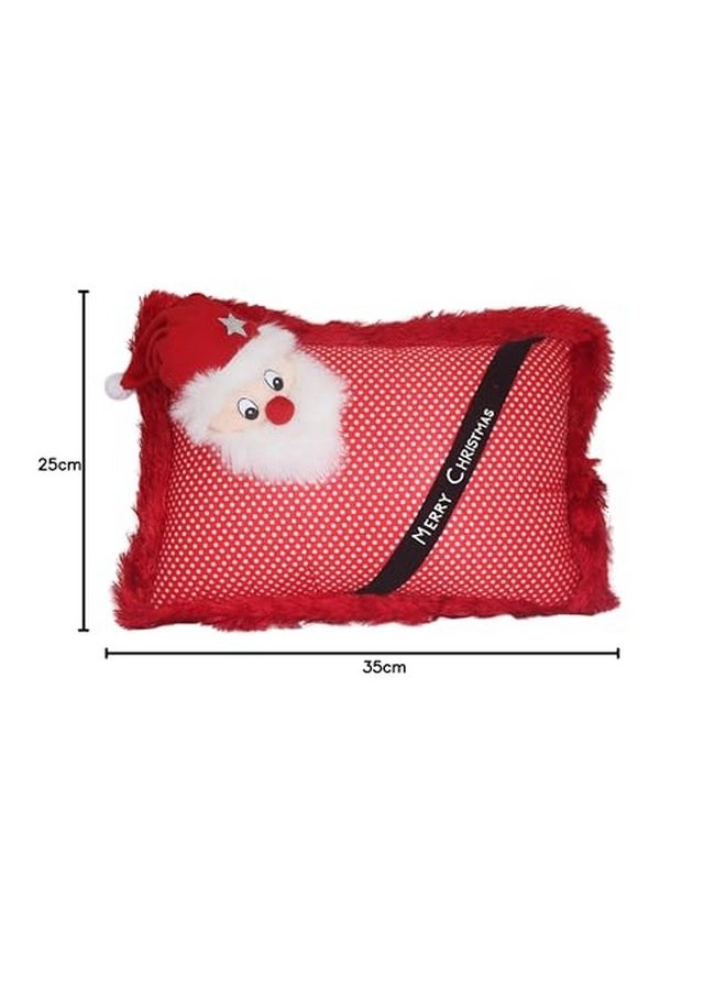 Tickles Merry Christmas Santa Claus Pillow for Kids Christmas Gift Decoration (Color: Red Size: 35 cm)