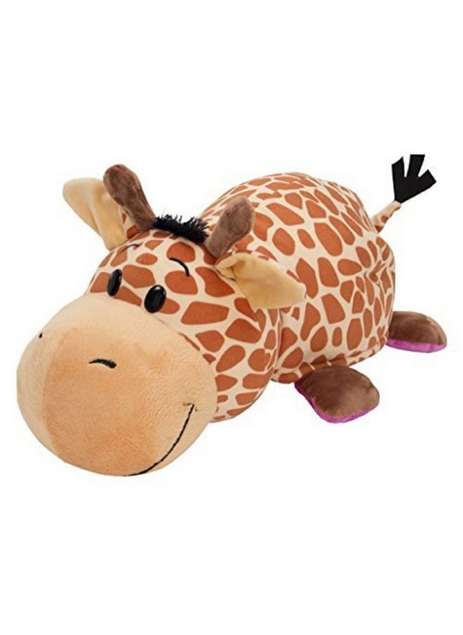 Chocozone 40cm Flip ‘N’ Play Friends Plush Toy & Pillow 2 in 1 (Giraffe/Hippo) Instantly Transforms for Hours of Playtime and Naptime Fun