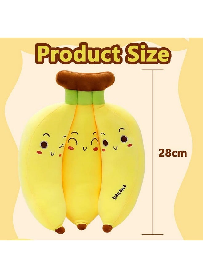 Tickles Banana Soft Stuffed Plush Pillow Toy for Kids Boys & Girls Birthday Gifts (Color: Yellow Size: 28 cm)