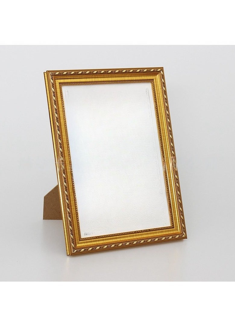 Pack of 2, A4 Photo Frame, Minimalist Rectangular Photo Picture Frame, 21x30centimeter, Gold