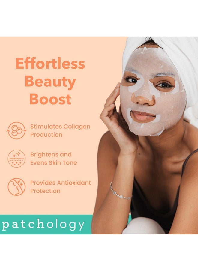 Exfoliate Mate Face Mask - Exfoliating Facial Sheet Masks W/Papaya & Lactic Acid Serum, Removes Dead Skins & Unclogs Pores For Smooth & Brighter Skin - Ultimate Skincare Solution (4 Count)