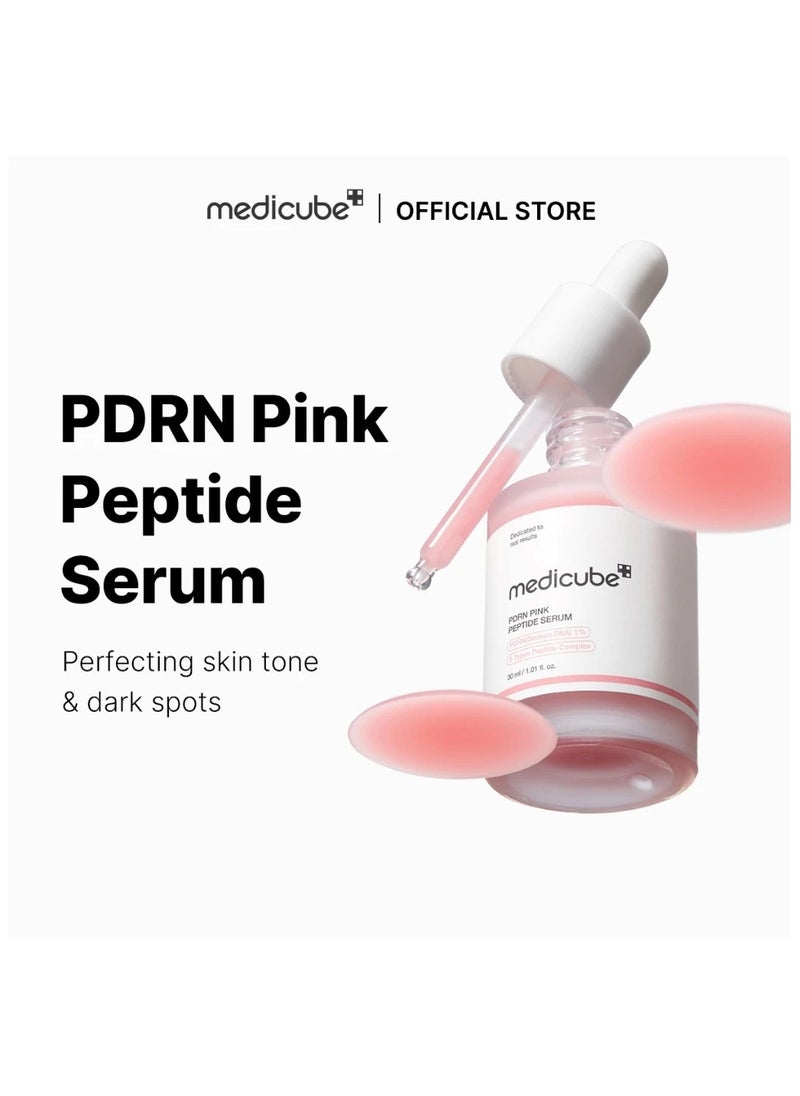 PDRN Pink Peptide Serum, Pink glow serum, Peptide, Niacinamide, Hydrating & Moisturizing & Firming, Uneven Skin Tone, Korean Skincare (30ml)