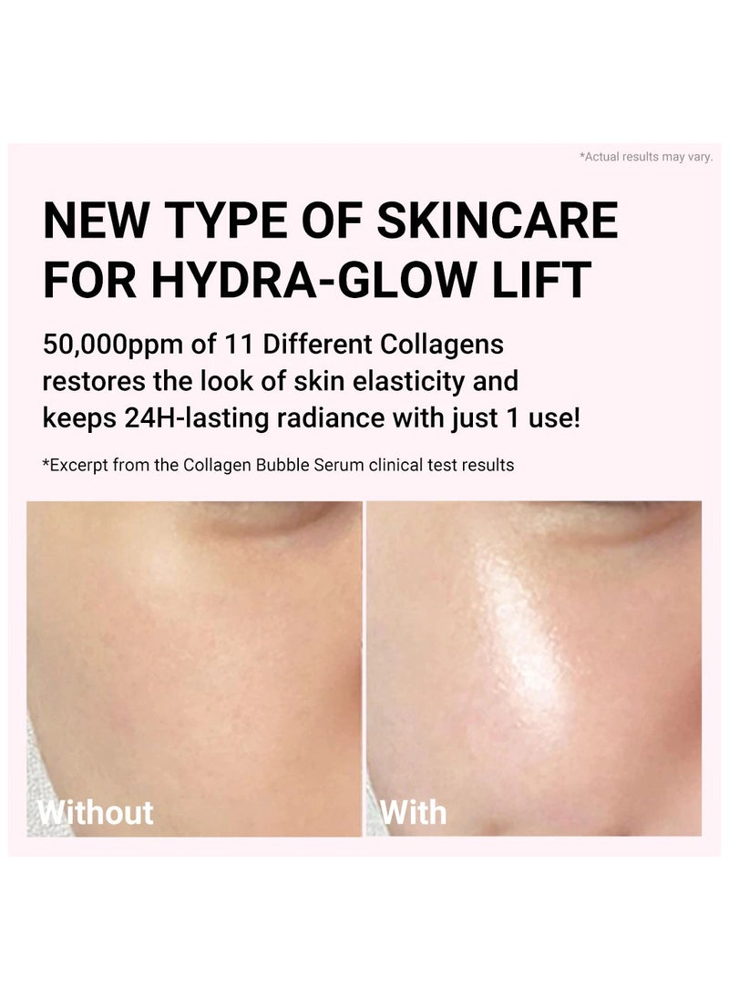 Collagen Glow Bubble Serum - Fast-absorbing bubble-type serum that gives you 24h Glow & Lifted Look - Korean skincare (100ml)