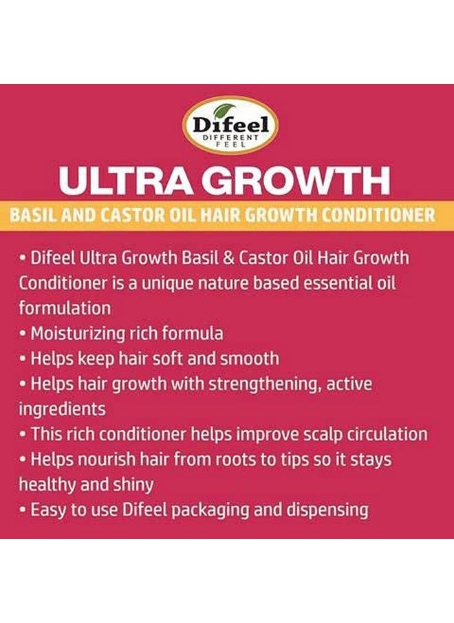 Ultra Growth With Basil & Castor Oil Shampoo & Conditioner 12 Oz. 2-Pack