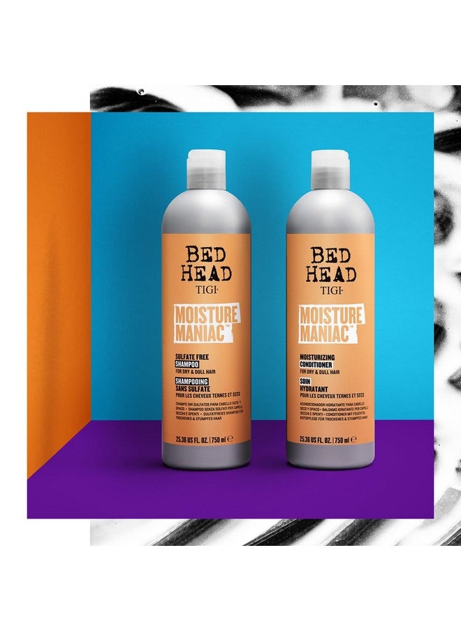 TIGI Bed Head Shampoo and Conditioner For Dry Hair Moisture Maniac Sulfate-Free Shampoo & Moisturizing Conditioner with Argan Oil 25.36 fl oz 2 count