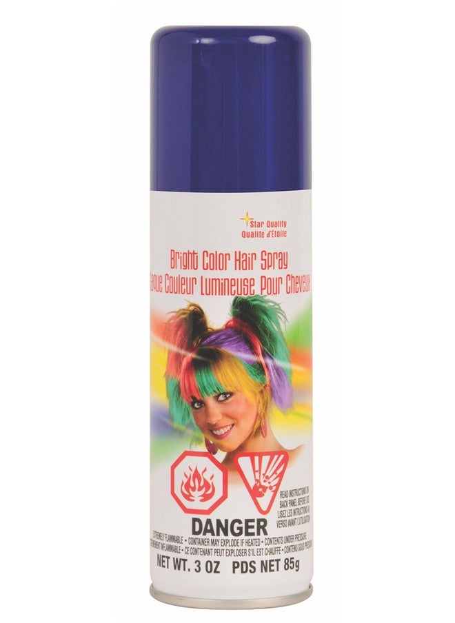 Rubie's Bright Color Hairspray, Blue , 3 Ounce (Pack of 1)