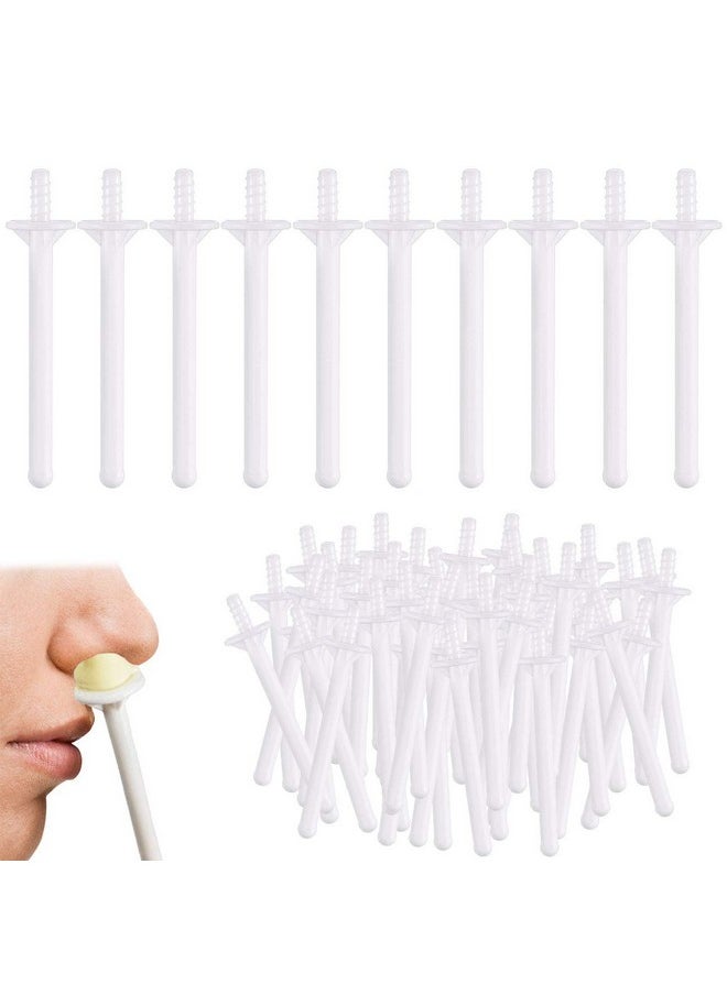 60 Pieces Plastic Wax Applicator Wands with Disposable Spatulas for Nose Hair Removal and Nostril Cleaning