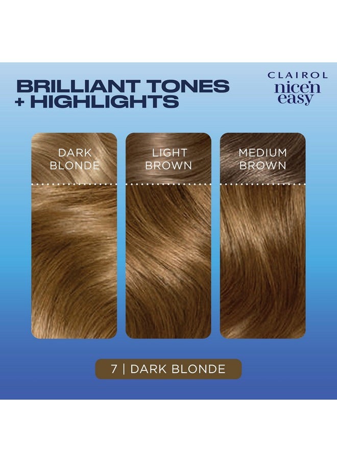 Clairol Nice'n Easy Permanent Hair Dye, 7 Dark Blonde Hair Color, Pack of 1