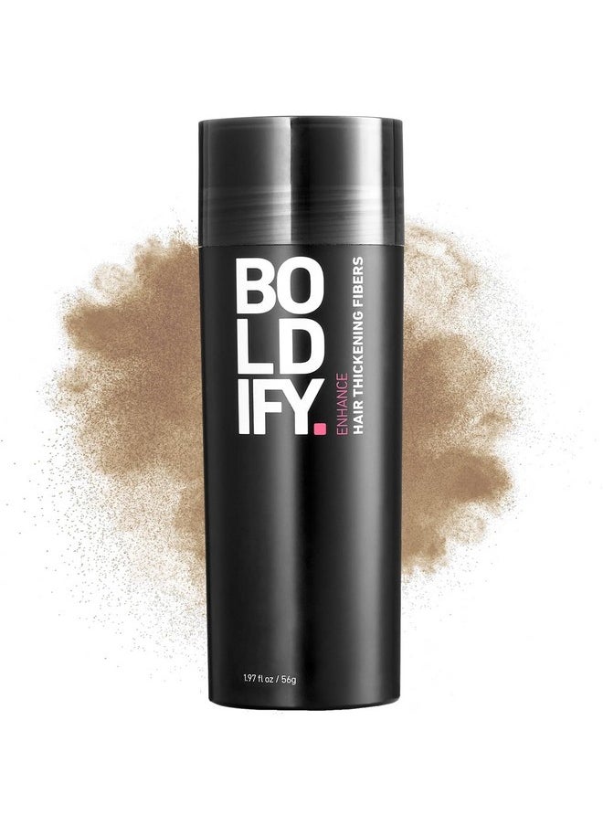 BOLDIFY Hair Fibers (56g) Fill In Fine and Thinning Hair for an Instantly Thicker & Fuller Look - Best Value & Superior Formula -14 Shades for Women & Men - DARK BLONDE