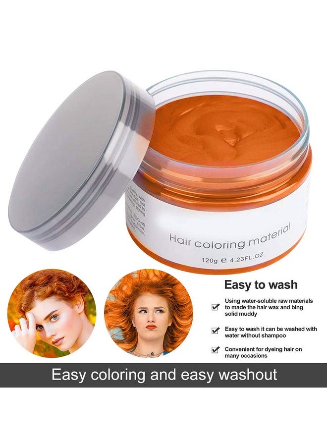 Orange Temporary Hair Color,Natural Hair Color Wax,Hair Wax Color Spray 4.23 Ounces,Hair Wax Dye for Christmas Parties,Role Playing and Halloween (Orange)