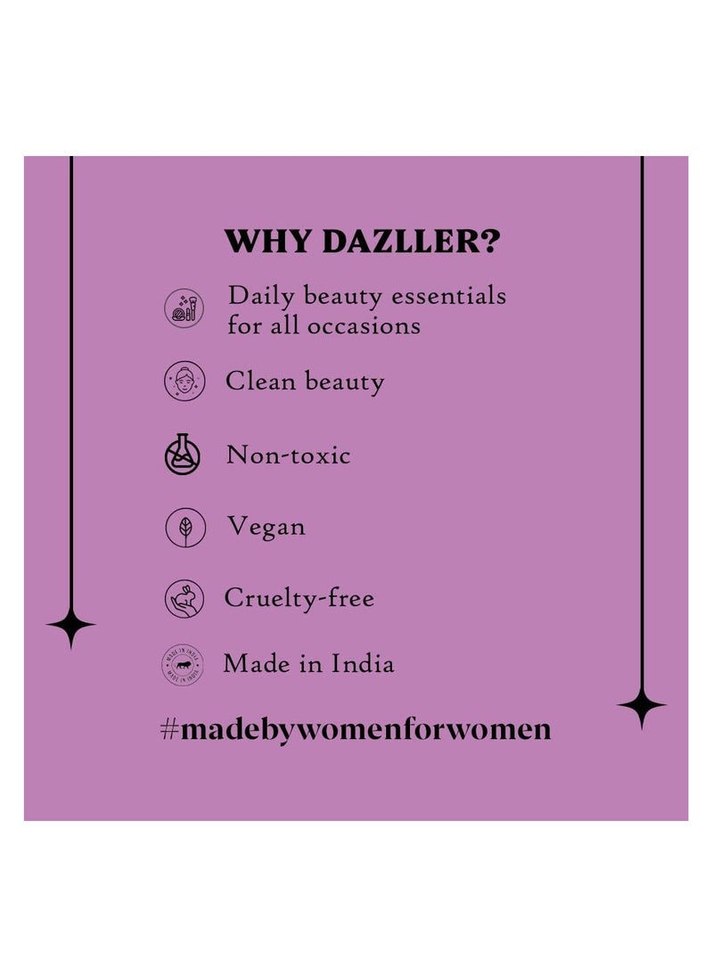 DAZLLER Liquid Eyeliner, 6.5Ml, Black, Velvet Matte, Washable, Water-Resistant, Smudge-Proof