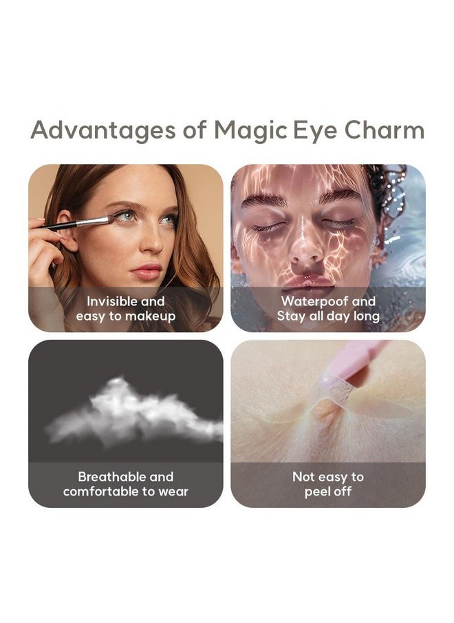 Eye Charm Double Eyelid Tape Hooded Eye Lift - Droopy Eyelid Lifter Eye Lid Strips for Hooded Eyes (Double Sided 3mm 176p)