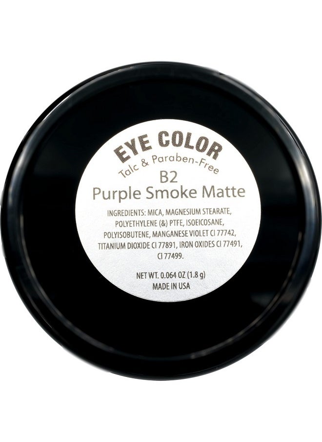 Pure Ziva Purple Smoke Violet Matte Opaque Mauve Pressed Powder Single Vegan Eyeshadow; Talc, Paraben & Cruelty Free