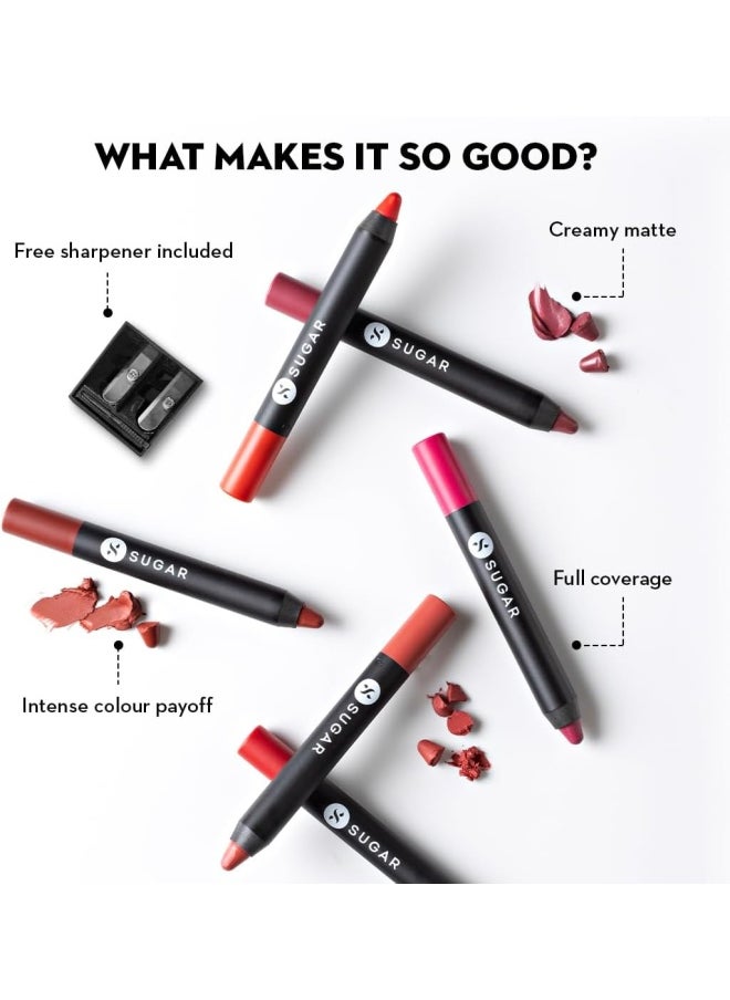 Matte As Crayon Lipstick05 Rose Dawson (Rose Pink) Highly pigmented, Creamy Texture, Long lasting Matte Finish