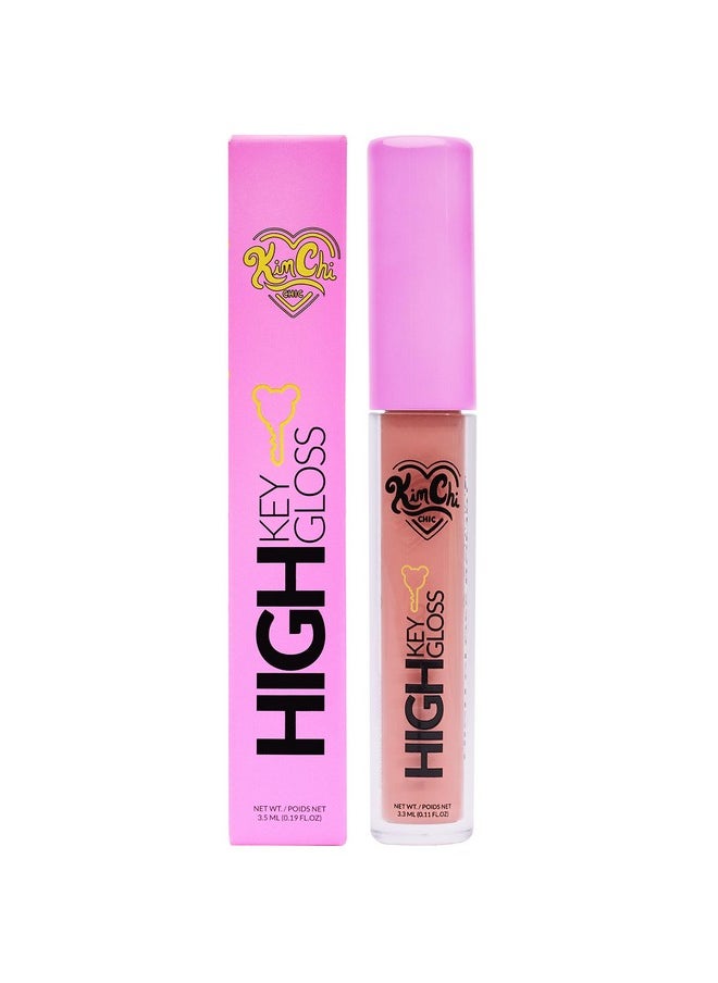 Kimchi Chic High Key Gloss, High-Shine Lip Gloss Helps Illuminate Your Look and Face, Non-Sticky, Light Peach With Pink Undertone, 14 Peach Pink, 3.5ml