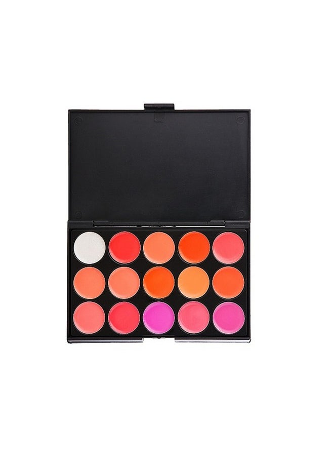 FantasyDay® Pro Matte 15 Colors Non-Sticky Lip Gloss Palette Lipgloss Makeup Kit Cosmetic Contouring Palette