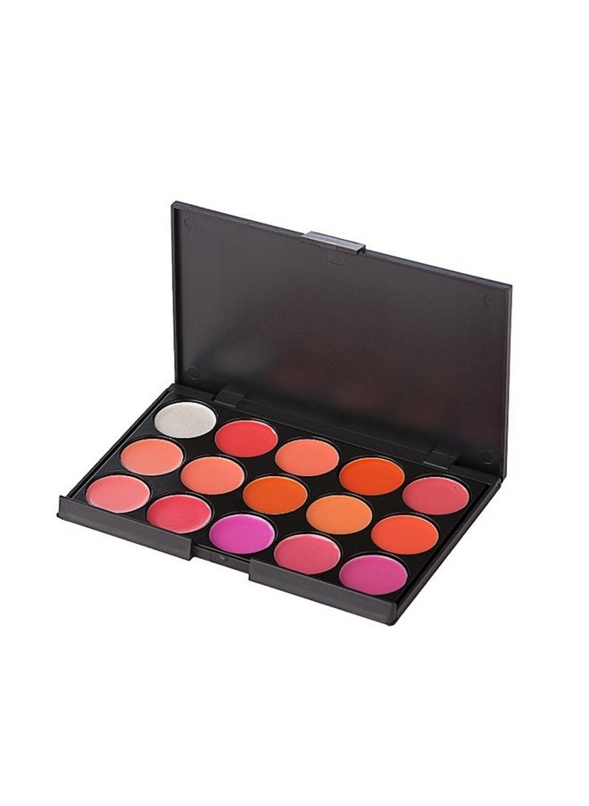 FantasyDay® Pro Matte 15 Colors Non-Sticky Lip Gloss Palette Lipgloss Makeup Kit Cosmetic Contouring Palette