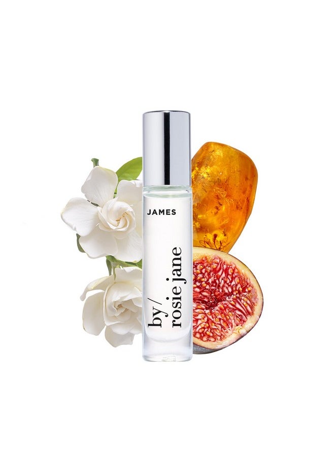 By Rosie Jane Fragrance Oil (James) - Clean Fragrance for Women - Essential Oil Vial with Notes of Fig, Amber, Gardenia - Paraben-Free, Vegan, Cruelty-Free, Phthalate-Free (7.5ml)