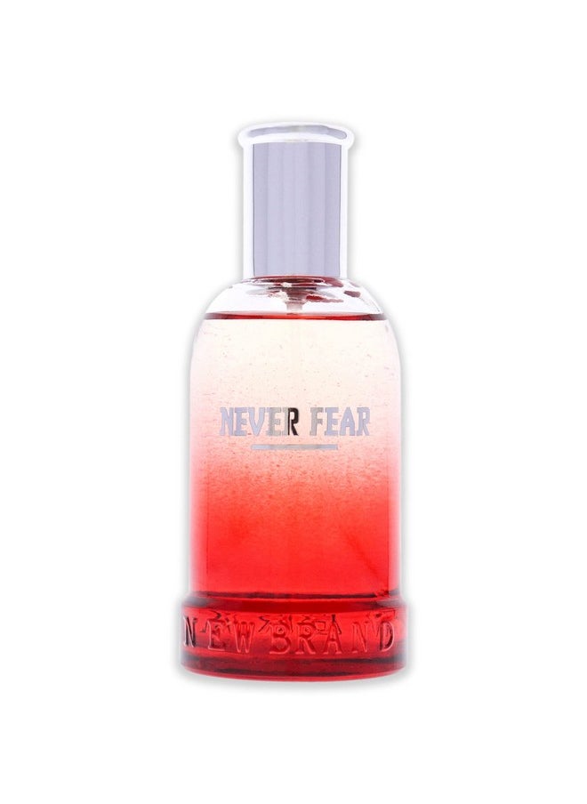 New Brand Perfumes Never Fear EDT Spray Men 3.3 oz (sem numero)