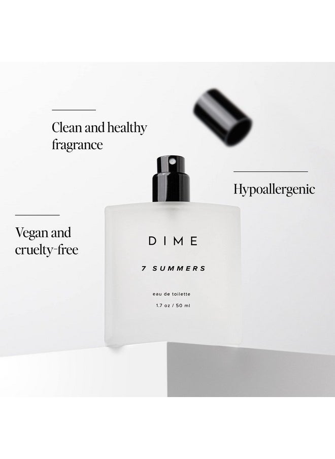 Dime Beauty Perfume 7 Summers, 1.7 oz / 50 ml - Sweet Floral Scent, Hypoallergenic, Clean Perfume, Eau de Toilette For Women