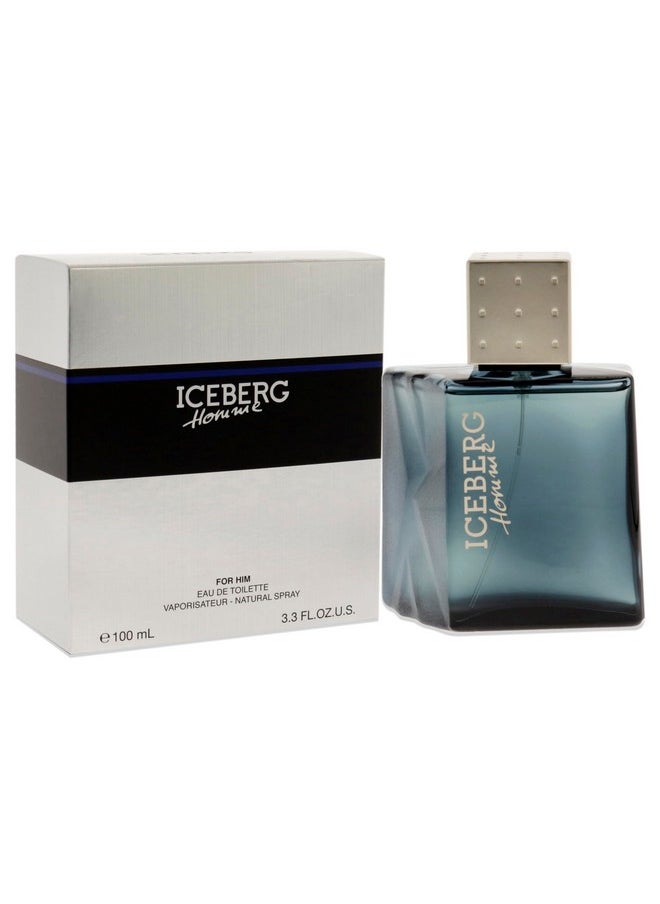 ICEBERG Homme - Aromatic Fougere Fragrance For The Classic Gentleman - Clean And Refreshing EDT Spray Cologne For Men - Fresh Citrus Notes Of Lavender, Lemon, Jasmine, Oakmoss, And Cedar - 3.3 Oz