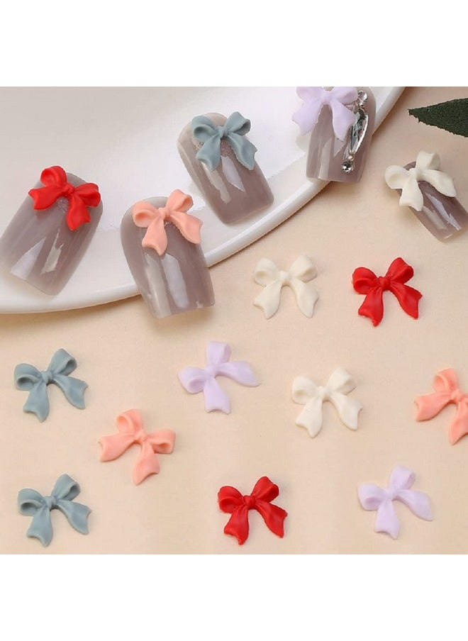 S.A.V.I 3D Bow Nail Art Decorations, 6 Mixed Colors, Nail Accessories, DIY Manicure Jewelry