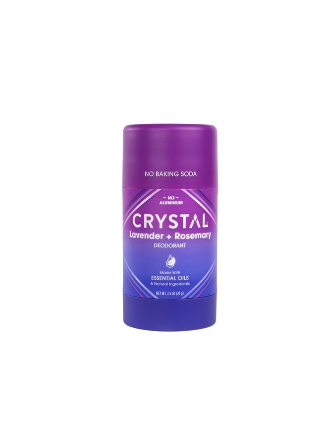 Crystal Magnesium Solid Stick Natural Deodorant, Non-Irritating Aluminum Free Deodorant for Men or Women, Safely and Effectively Fights Odor, Lavender + Rosemary, 2.5 oz