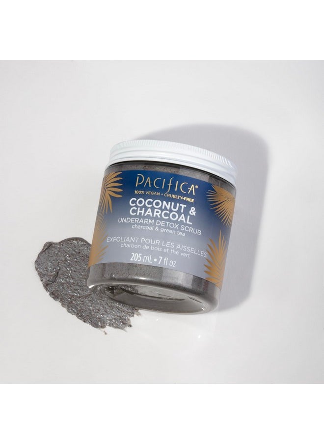 Pacifica Beauty Coconut and Charcoal Underarm Detox Scrub for Natural Deodorant Users, Non Aluminum, Safe for Sensitive Skin, 100% Vegan & Cruelty Free + Clean Beauty, Fresh, 2 Count