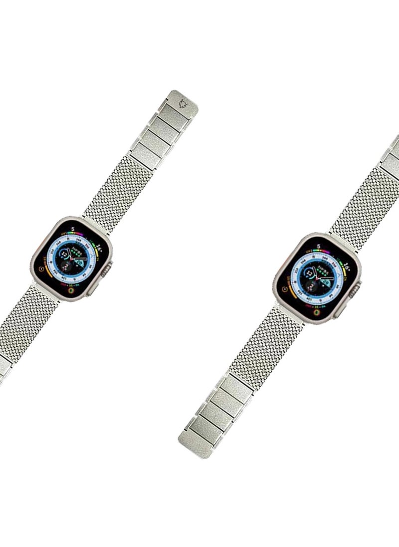 A-Case its My Case Hasir Series High Premium Grade Watch Band Compatible with Apple Watch 42/44/45/46/49mm - Titanium