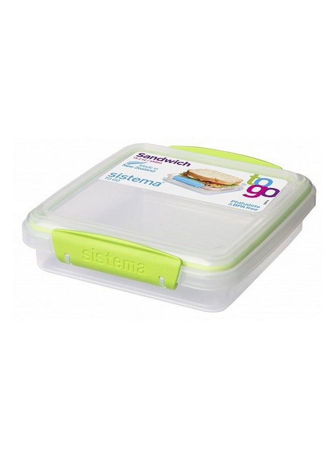 Sistema 450ml Sandwich Box to Go, One Box (Colors May Vary)