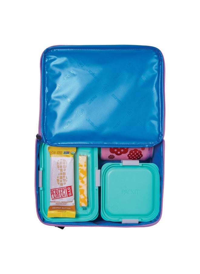 PackIt Freezable Classic Lunch Box, Lavender, Built with ECOFREEZE Technology, Fully Freezable, Collapsible, Reusable, With Zip Front Pocket and Buckle Handle, Designed for Fresh Lunch On the Go