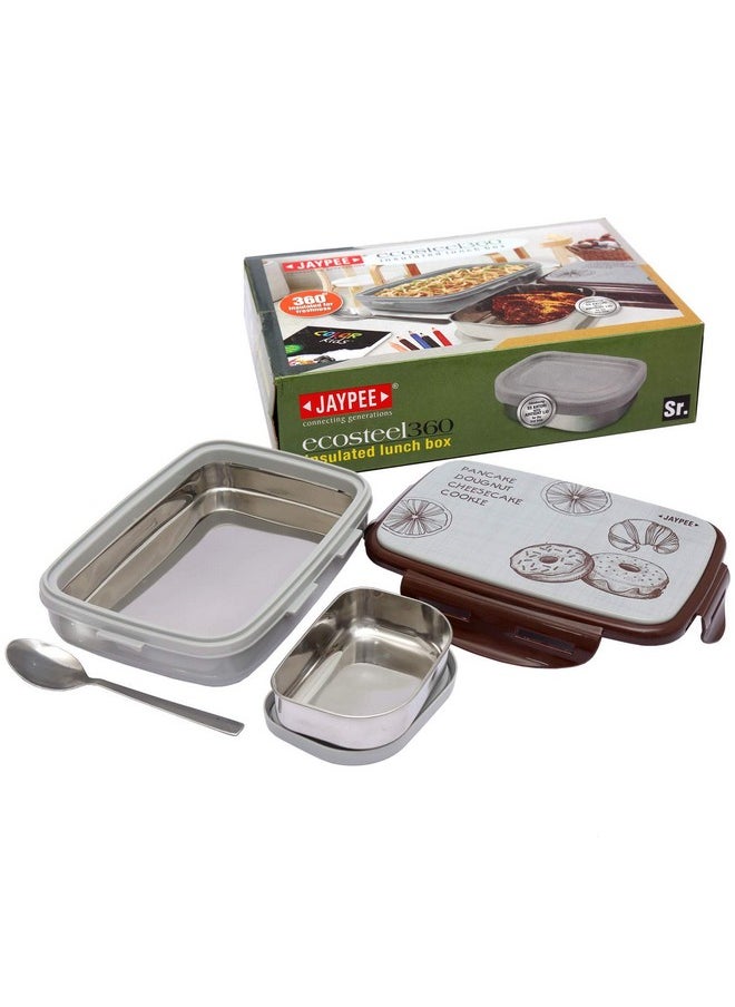 Jaypee Plus Eco Steel Sr Lunch Box (Grey, 650 ml)