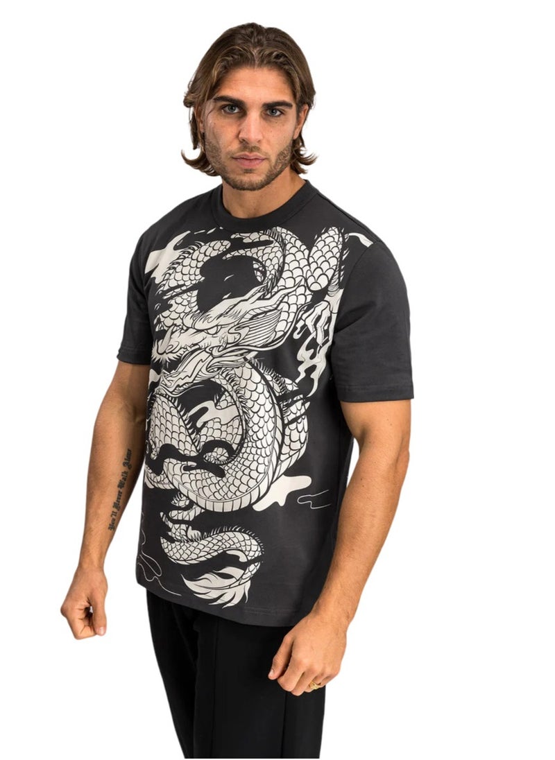 VENUM DRAGONS FLIGHT ST T-SHIRT CHARCOAL GREY/CREAM WHITE