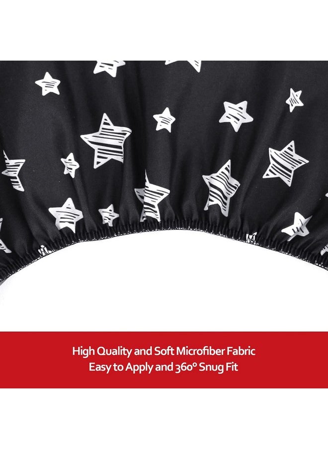 Mini Crib Sheets, 2 Pack Pack and Play Sheets, Stretchy Playard Fitted Sheet, Compatible with Graco Pack n Play, Soft and Breathable Material, Grey & Black