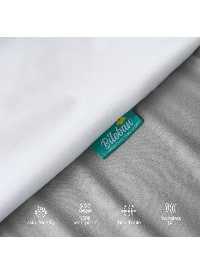 Biloban Pack and Play Sheets Waterproof 2 Pack Fitted, Compatible with Baby Graco Pack n Play/Playard and Other 38