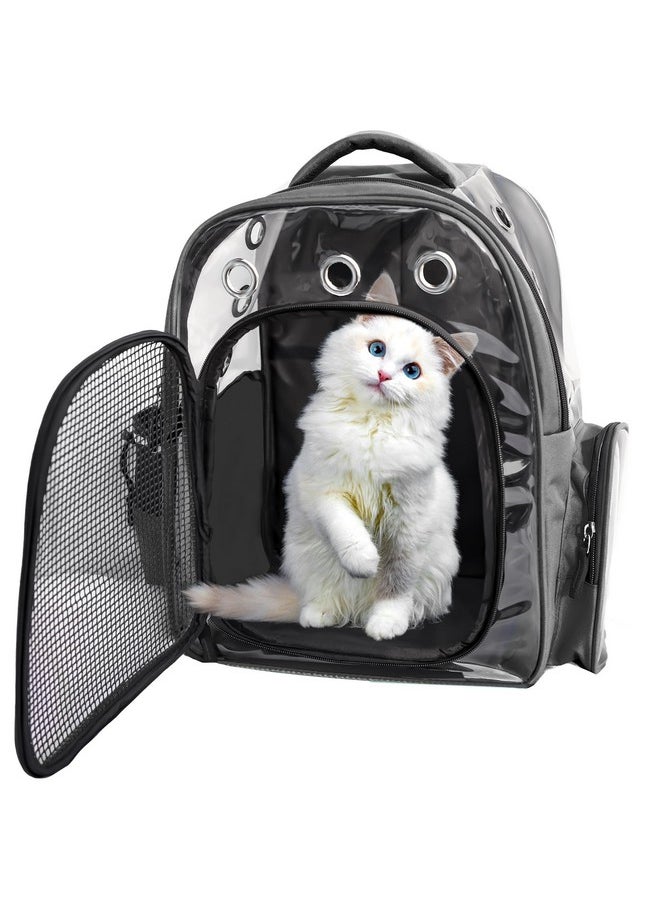 Buraq Pets Explorer Pet Carrier Backpack, Designed with Breathable Space, Ventilated,Ideal Cat House, Portable Cat Bag, Secure and Comfortable Cat Carrier Travel Bag for Outdoor Use (Black)