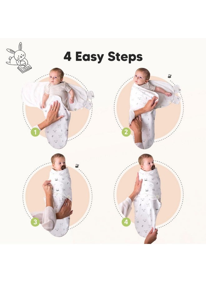 KeaBabies 3-Pack Organic Baby Swaddle Sleep Sacks - Newborn Swaddle Sack, Ergonomic Baby Swaddles 0-3 Months, Swaddles for Newborns,Baby Sleep Sack, Baby Swaddle Blanket Wrap,Baby Essentials(Nordic)