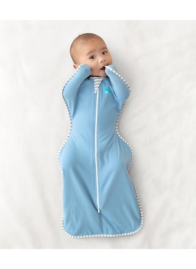 Love to Dream Swaddle UP, Baby Sleep Sack, Self-Soothing Swaddles for Newborns, Improves Sleep, Snug Fit Helps Calm Startle Reflex, New Born Essentials for Baby, 1.0 TOG, 5-8.5 lbs, Blue